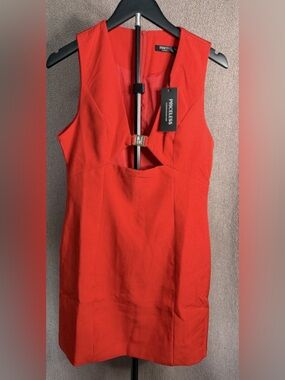 Priceless Red Cutout Sleeveless Mini Dress Size M NWT